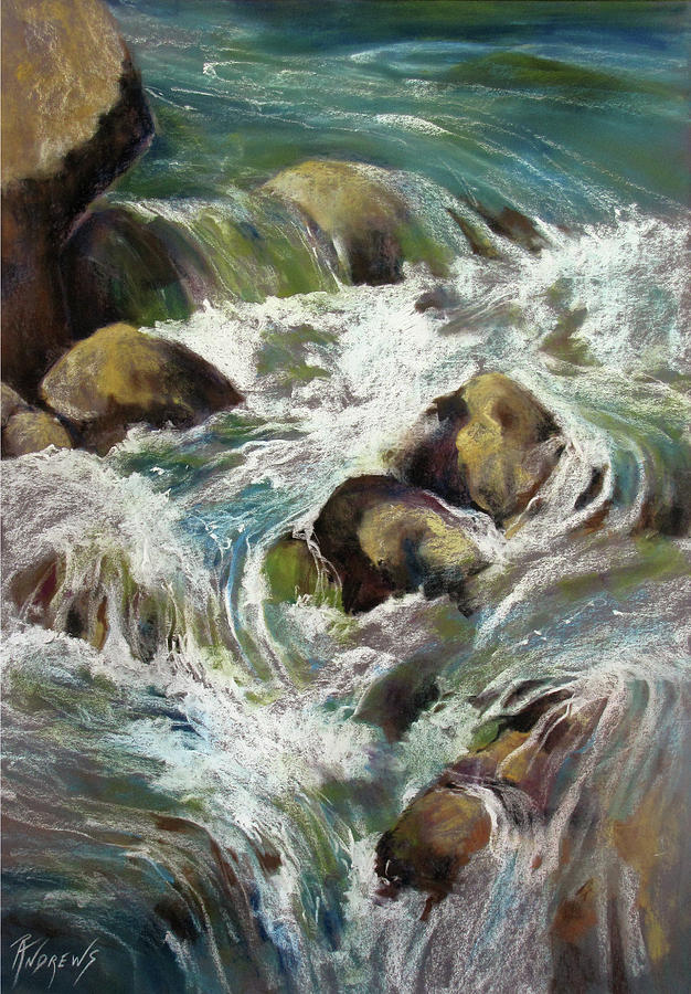 Falls Painting by Rae Andrews