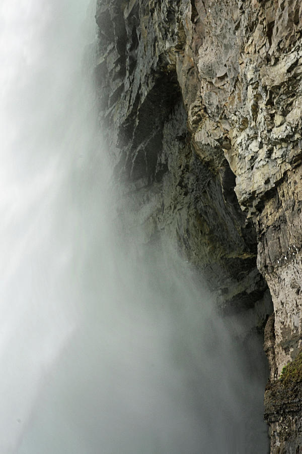 Falls and Cliff Photograph by Nadalyn Larsen