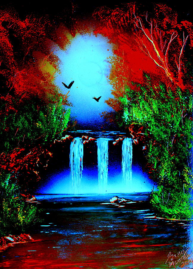 Falls08 E2 Painting by Greg Moores