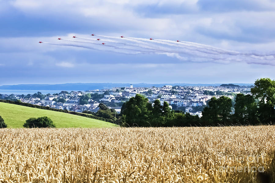 Falmouth Red Arrows Display 2016 Photograph by Terri Waters