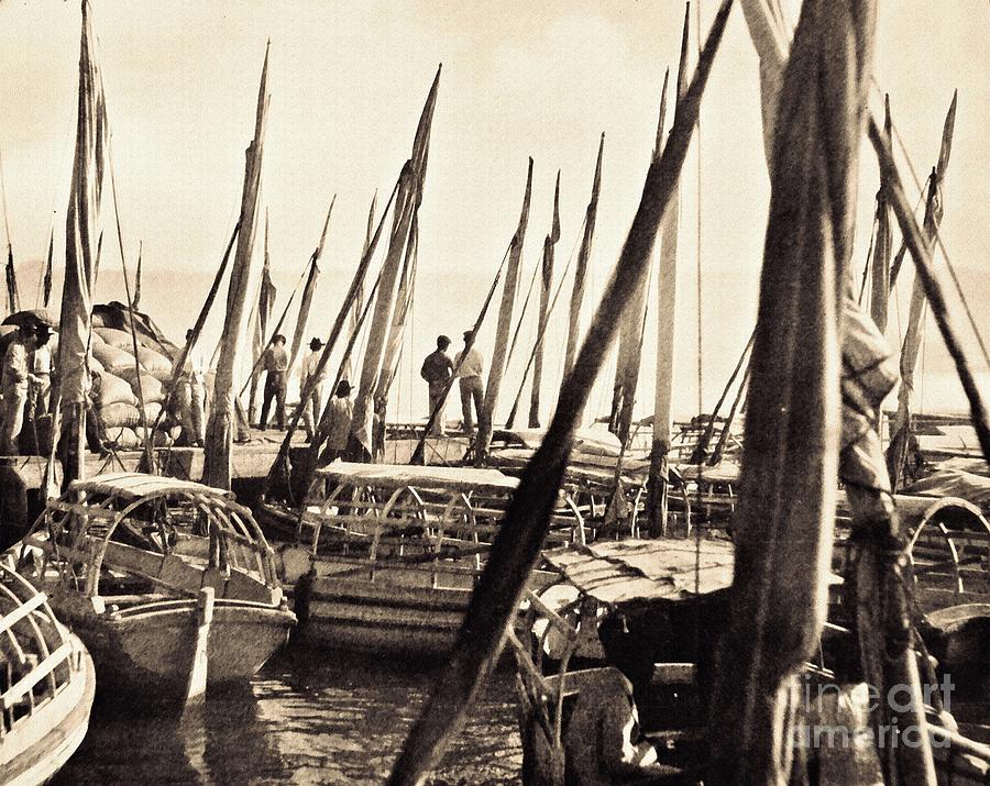Boat Photograph - Falucas in Havana Harbor in 1898 by William B Townsend