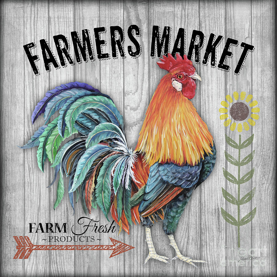Farmers Market 3 Mixed Media by Jean Plout