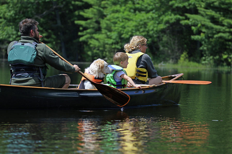 Family Canoeing Photograph by Brook Burling