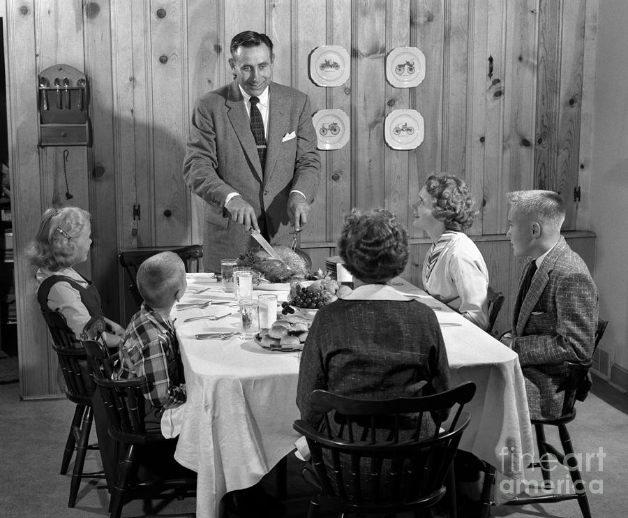 Family Dinner, C.1950s Photograph by H. Armstrong Roberts/ClassicStock