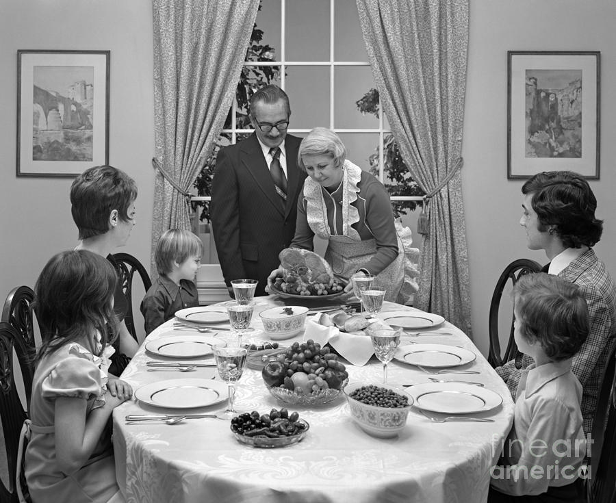 Family Dinner, C.1970s Photograph by H. Armstrong Roberts/ClassicStock