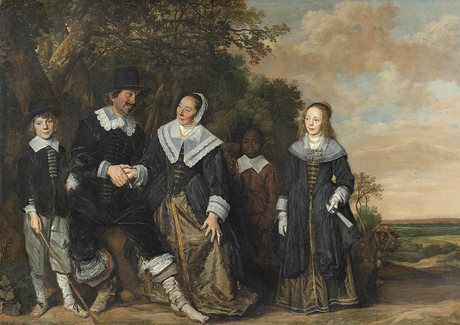 Family Group in a Landscape Painting by Frans Hals