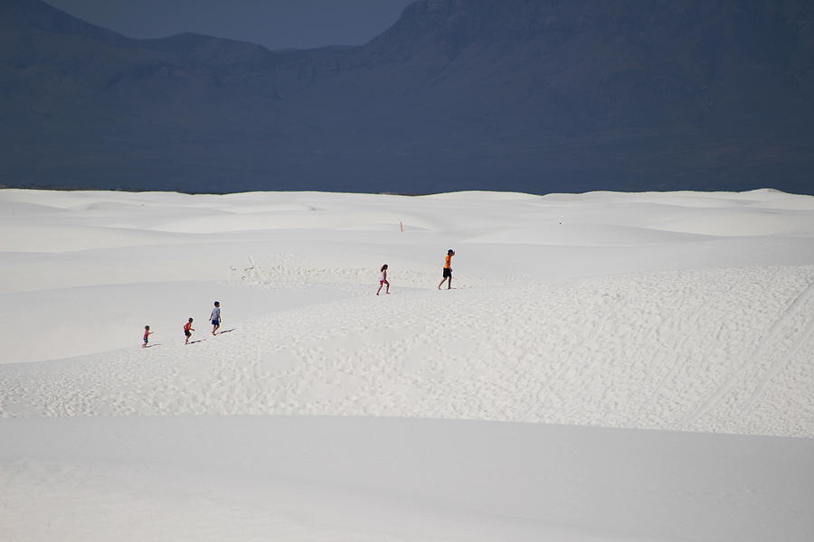 Family Hiking The White Sands Photograph by Colleen Cornelius