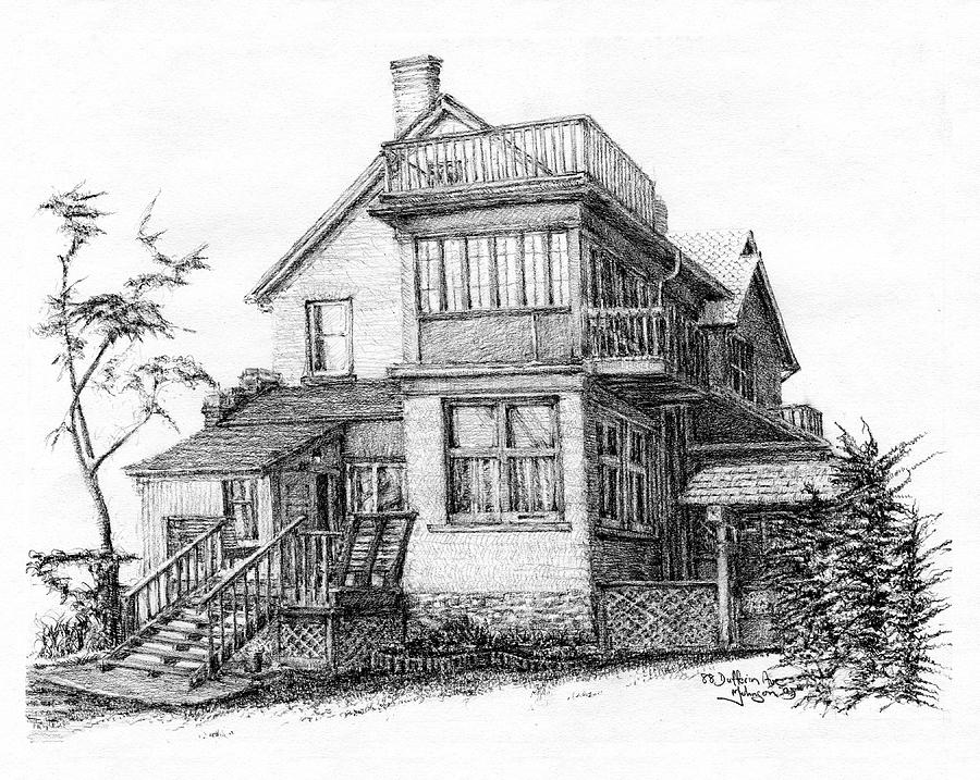 Family Home Drawing by Mark Johnson