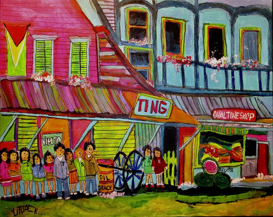 Family in British Guyana Painting by Michael Litvack
