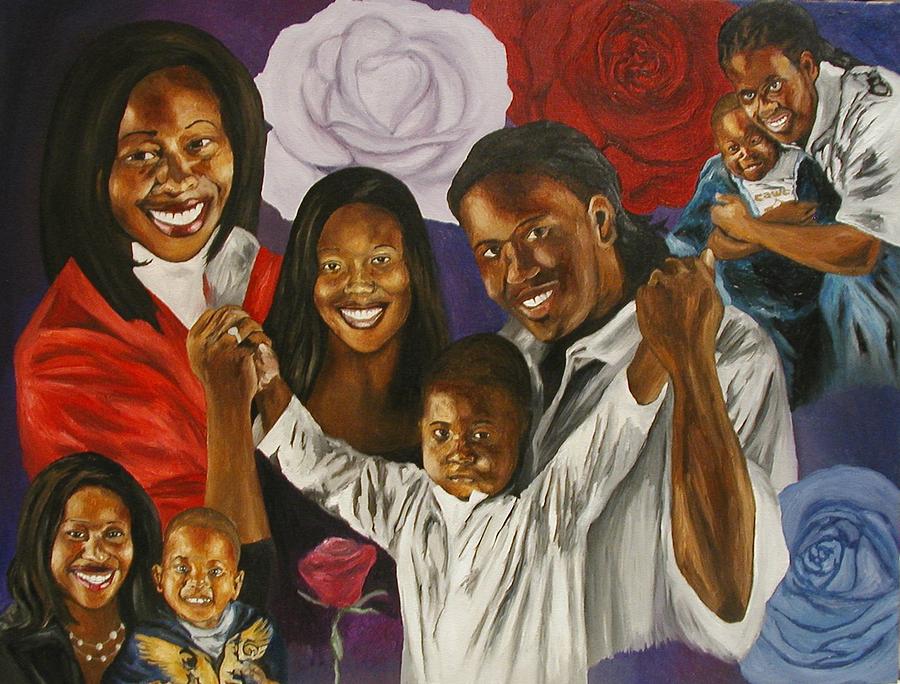 Family of Love and Hope Painting by Angelo Thomas