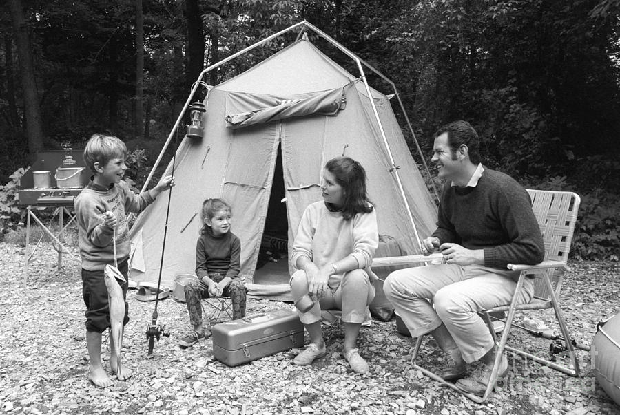 Family On Camping Trip, C.1970s Photograph by H. Armstrong Roberts/ClassicStock