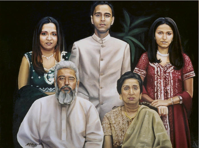 Portrait Painting - Family Portrait from India by Antonio Molina