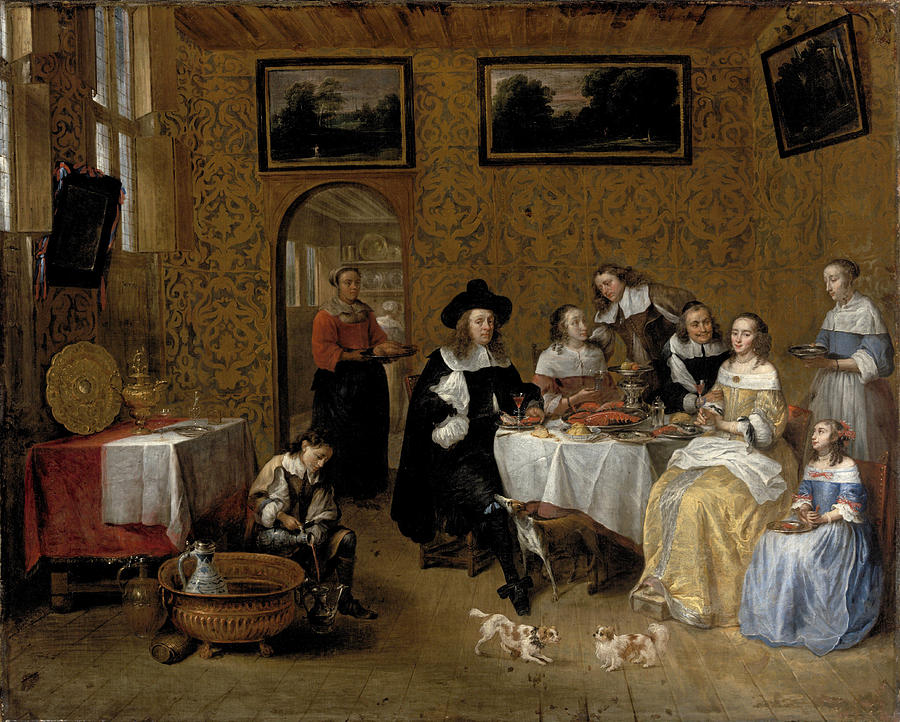 Family Portrait Painting by Gillis van Tilborgh