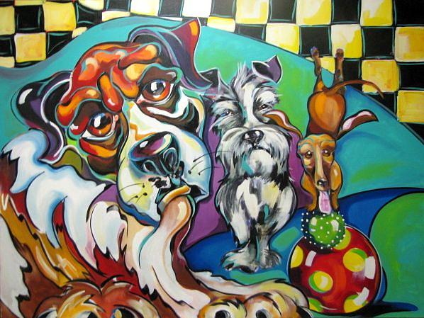 Family portrait Painting by Heather Roddy