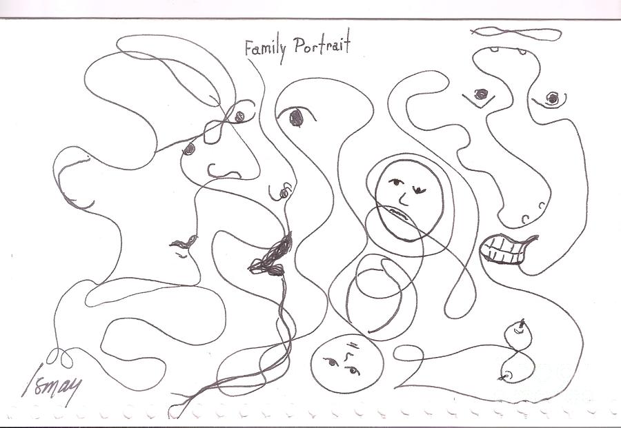 Portrait Drawing - Family Portrait by Rod Ismay