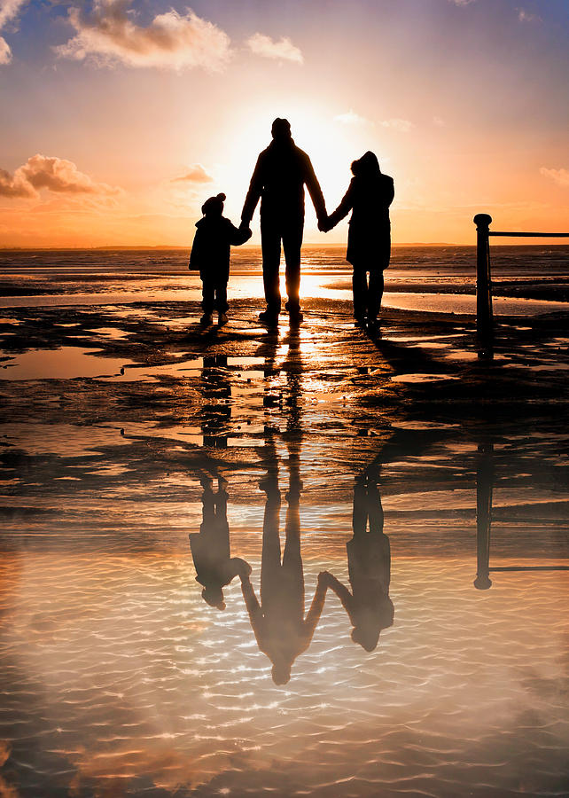 Parenthood Movie Photograph - Family reflections by Tom Gowanlock
