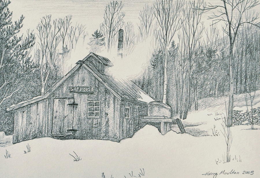 Family Sap House Drawing by Harry Moulton