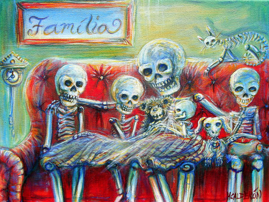 Family Time Painting by Heather Calderon
