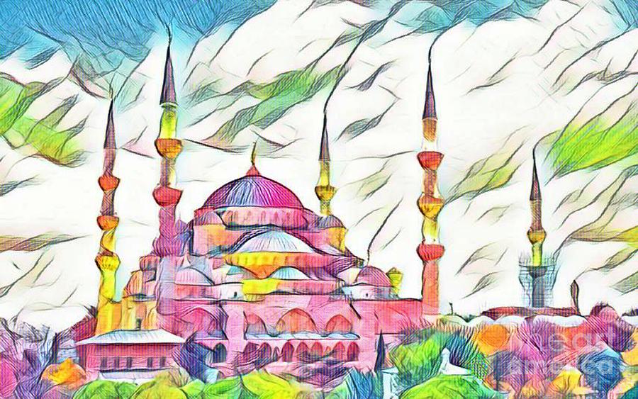 Vektor Stok Kid Colorful Mosque Cartoon Illustration (Tanpa Royalti)  2381138879 | Shutterstock