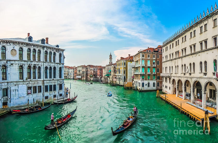 Famous Canal Grande from famous Rialto Bridge in Venice, Italy Photograph by JR Photography