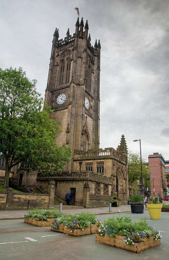 Famous cathedral of Manchester city in  UK Photograph by Michalakis Ppalis