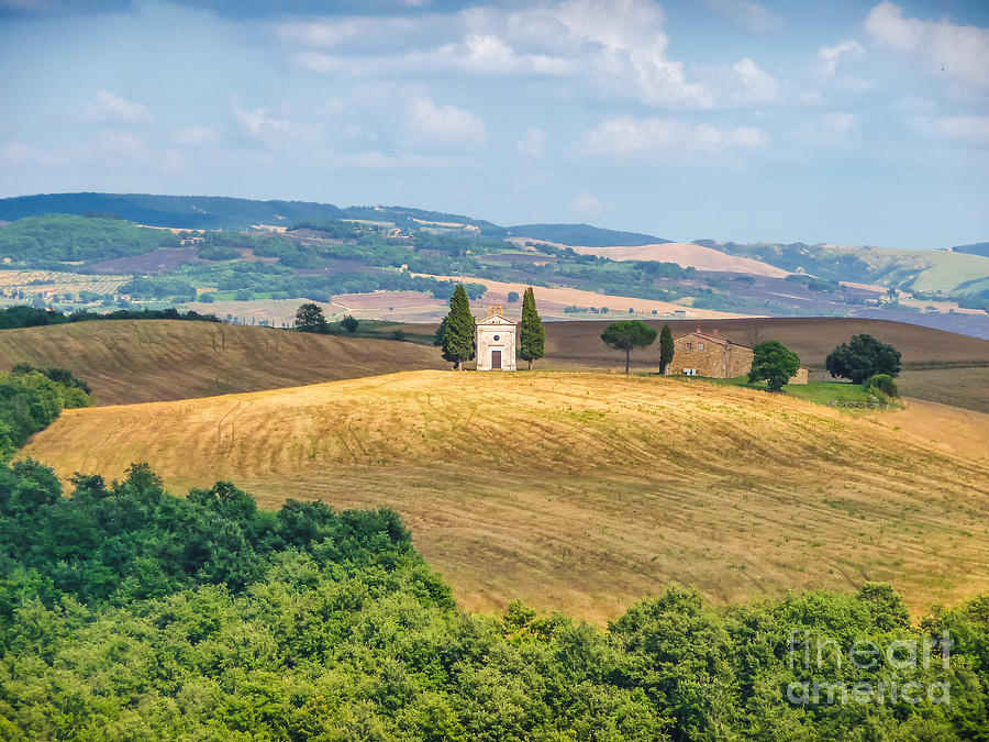 Famous chapel on tuscan hills Photograph by JR Photography