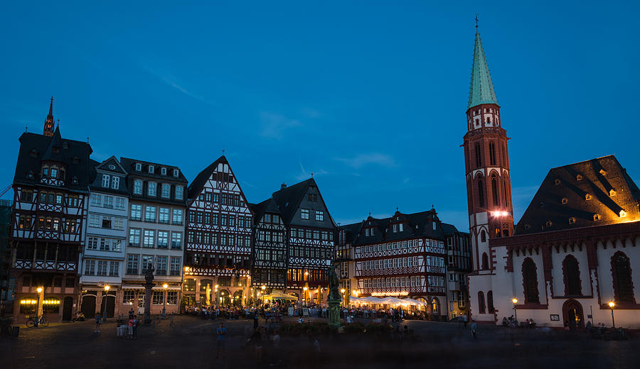 Famous Frankfurt city Romerberg square in Germany Photograph by Michalakis Ppalis