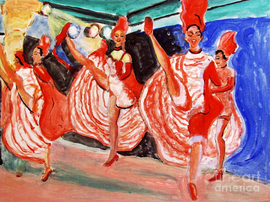Famous French Cancan Painting by Stanley Morganstein