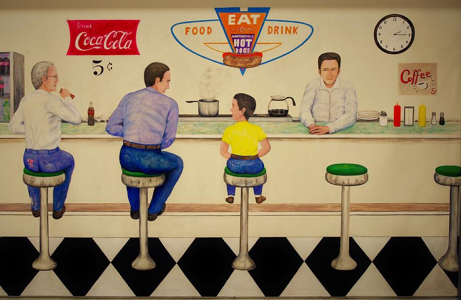 Nascar Painting - Famous Martinsville Hotdogs by Charles Hill Nascar Painting - Famous Martinsville Hotdogs by Charles Hill