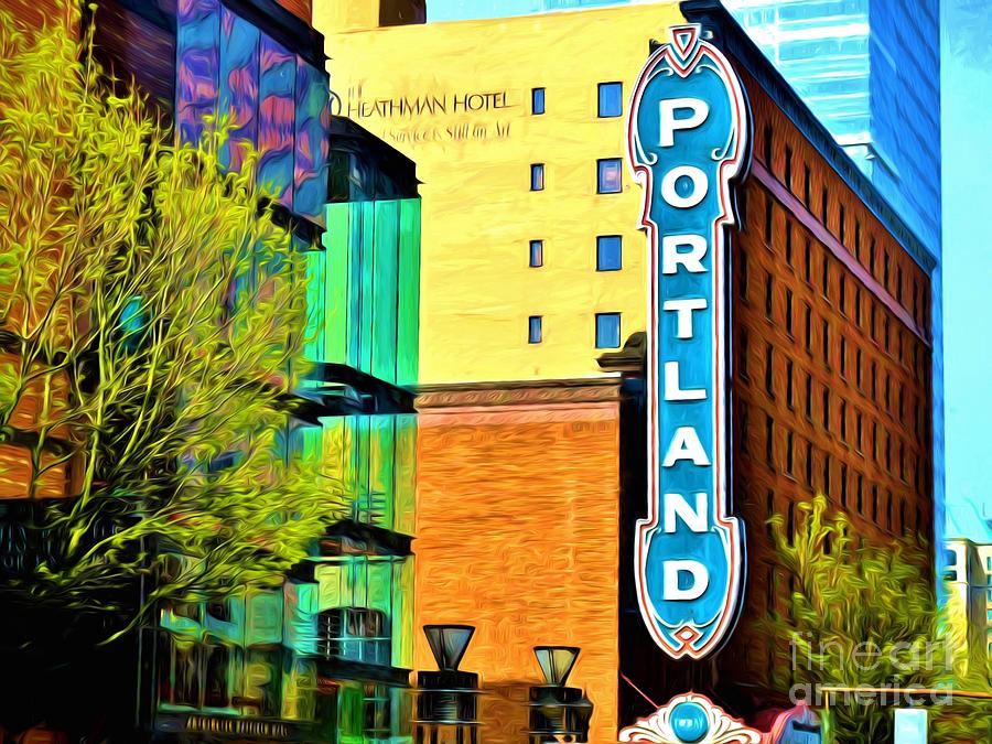 Famous Portland Oregon Marquis Sign Photograph by D S Images - Pixels