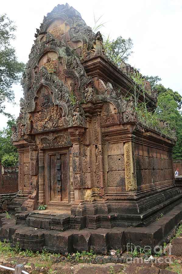 Buddha Photograph - Famous Temple Banteay Srei Cambodia Asia  by Chuck Kuhn