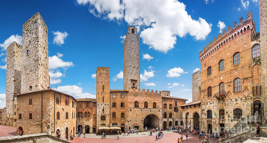 Famous town square of San Gimignano Photograph by JR Photography