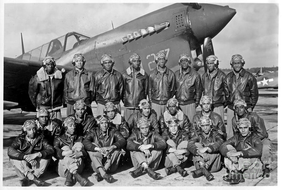 Tuskegee Airmen Painting - Famous Tuskegee Airmen by Pd