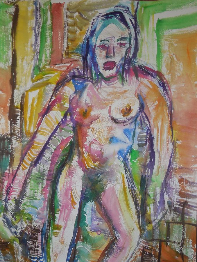 Fan Brush Nude Painting by James Christiansen