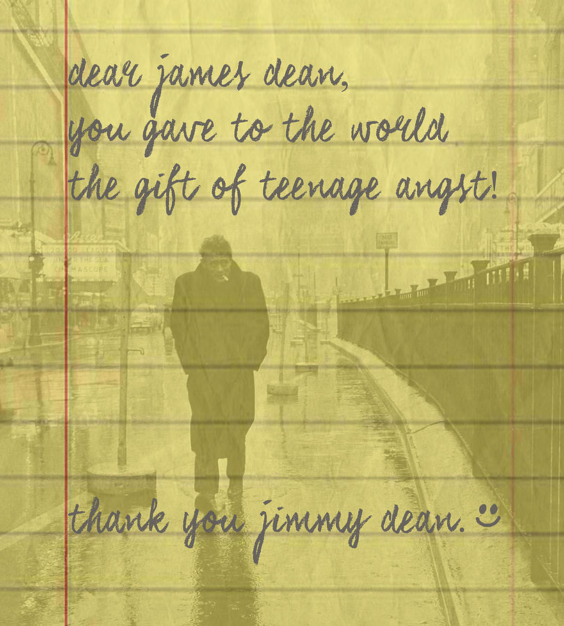 James Dean Digital Art - Fan Mail to James Dean by Martin James