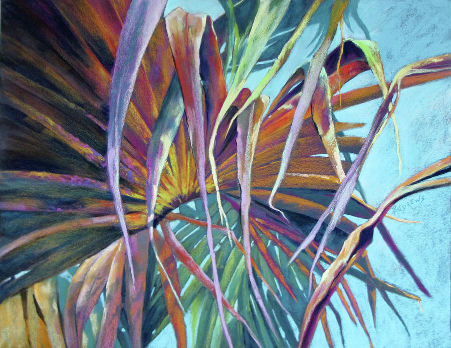 Fan Palm Canopy Painting by Rae Andrews