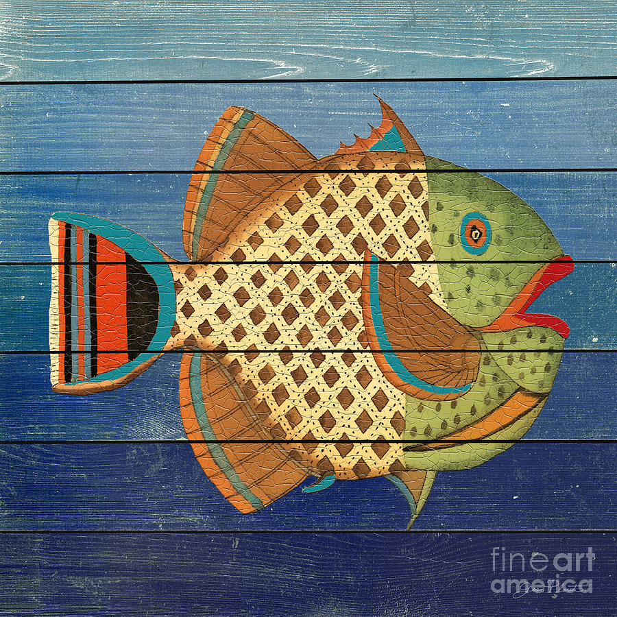 Fanciful Sea Creatures-JP3822 Painting by Jean Plout