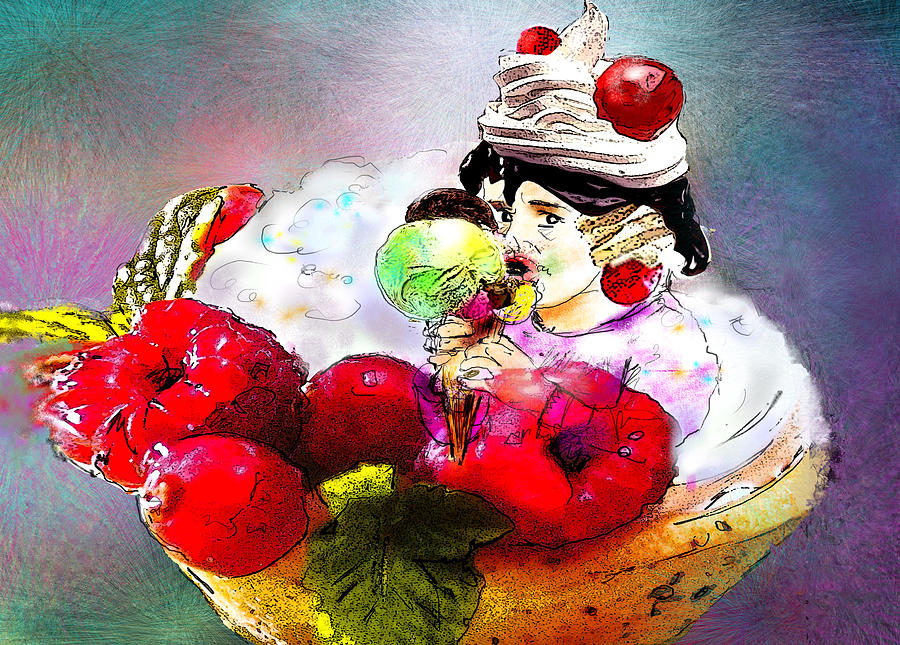 Fancy an icecream with me Painting by Miki De Goodaboom