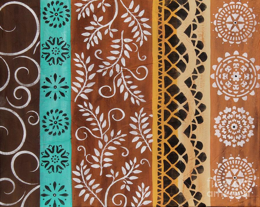 Stripes Painting - Fancy Bars 1 by Karla Gerard Stripes Painting - Fancy Bars 1 by Karla Gerard