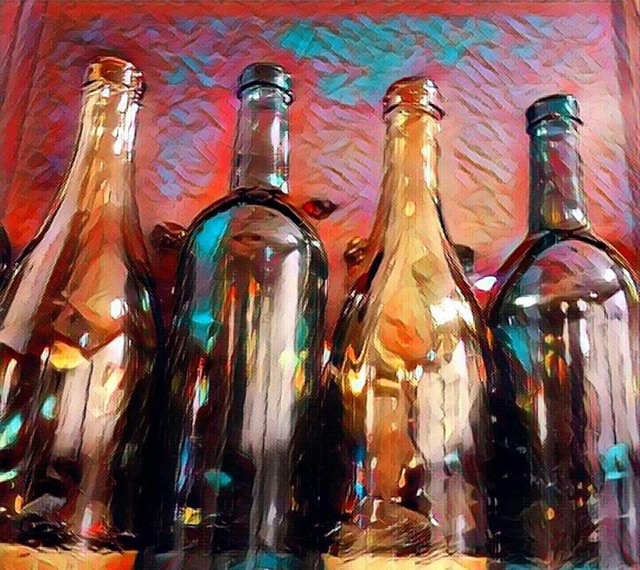 Fancy Bottles Digital Art by Vijay Sharon Govender