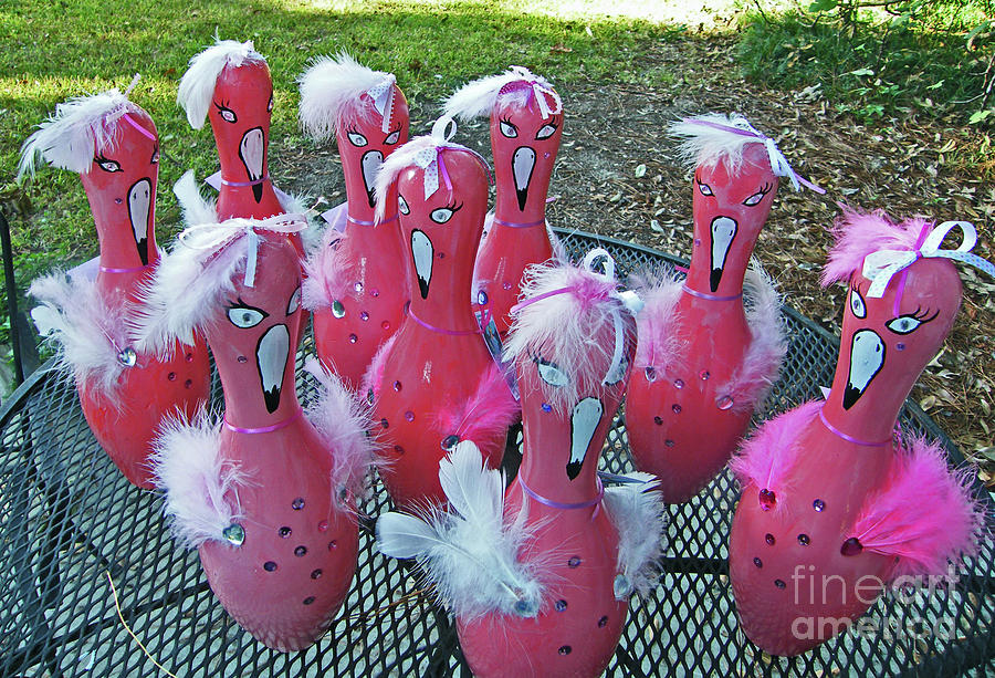 Flamingo Mixed Media - Fancy Friends by Lizi Beard-Ward