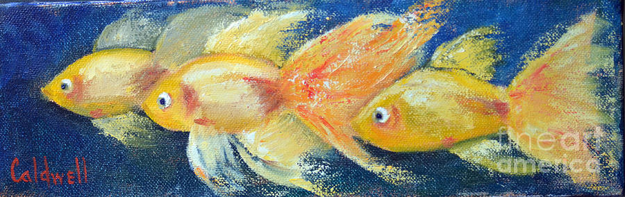 Fancy Goldfish Painting by Patricia Caldwell