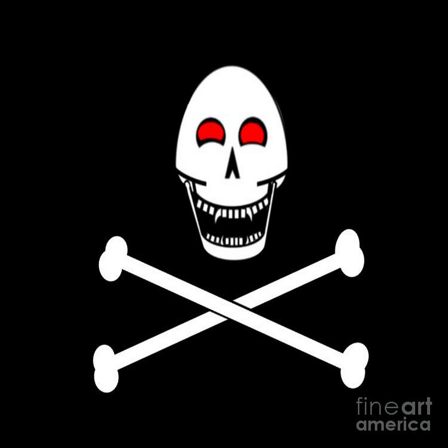 Fanged Jolly Roger Flag Digital Art by Frederick Holiday - Fine Art America