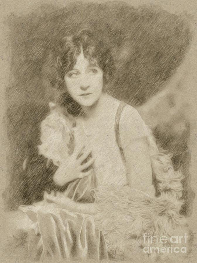 Fanny Brice, Vintage Entertainer Drawing