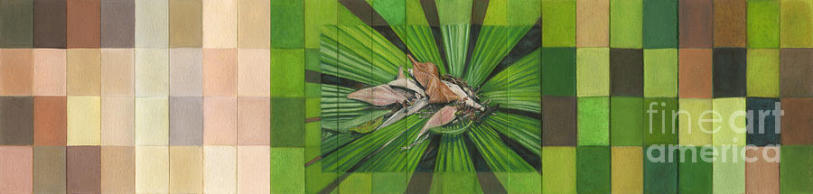 Fantail Palm Plateau Painting by Kerryn Madsen - Pietsch