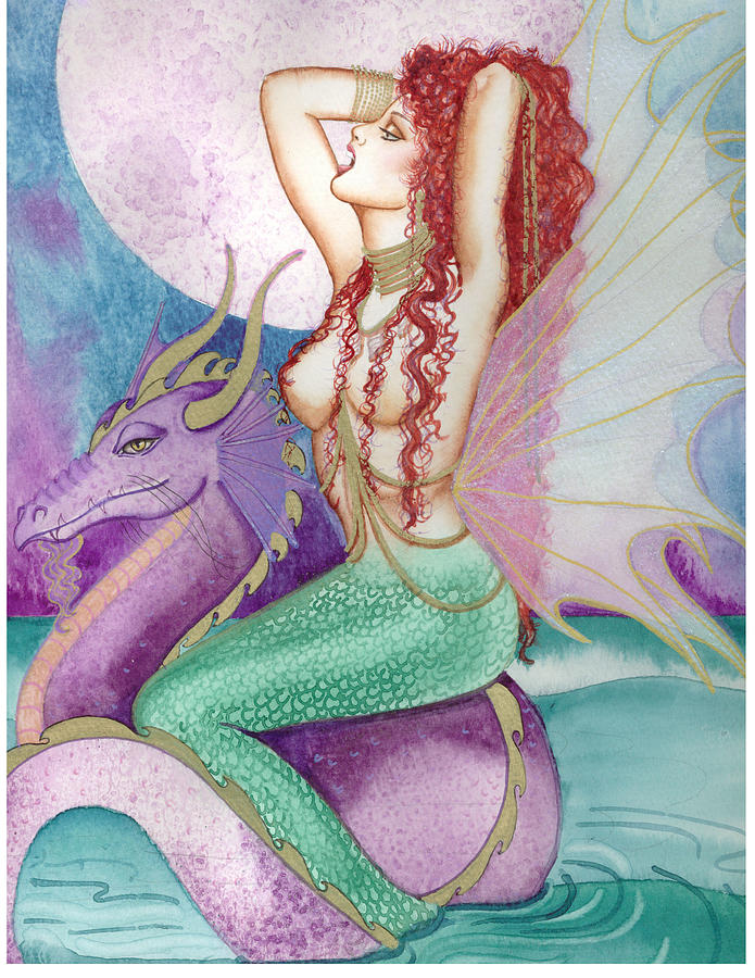 Fairy Painting - Fantasea by Christine Winters