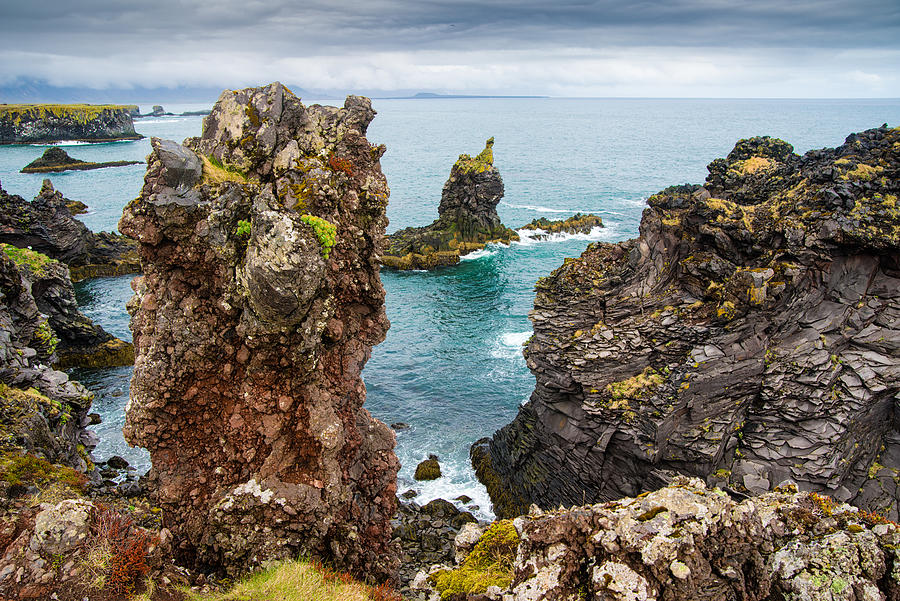 Nature Photograph - Fantastic cliff coast Arnarstapi Iceland by Matthias Hauser