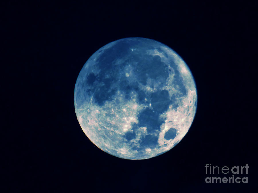 Fantasy Blue Moon Photograph by D Hackett