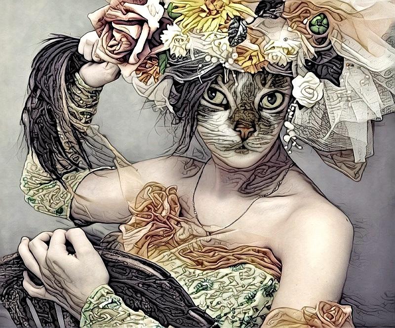 Fantasy Cat Art 19 Digital Art by Belinda Cox
