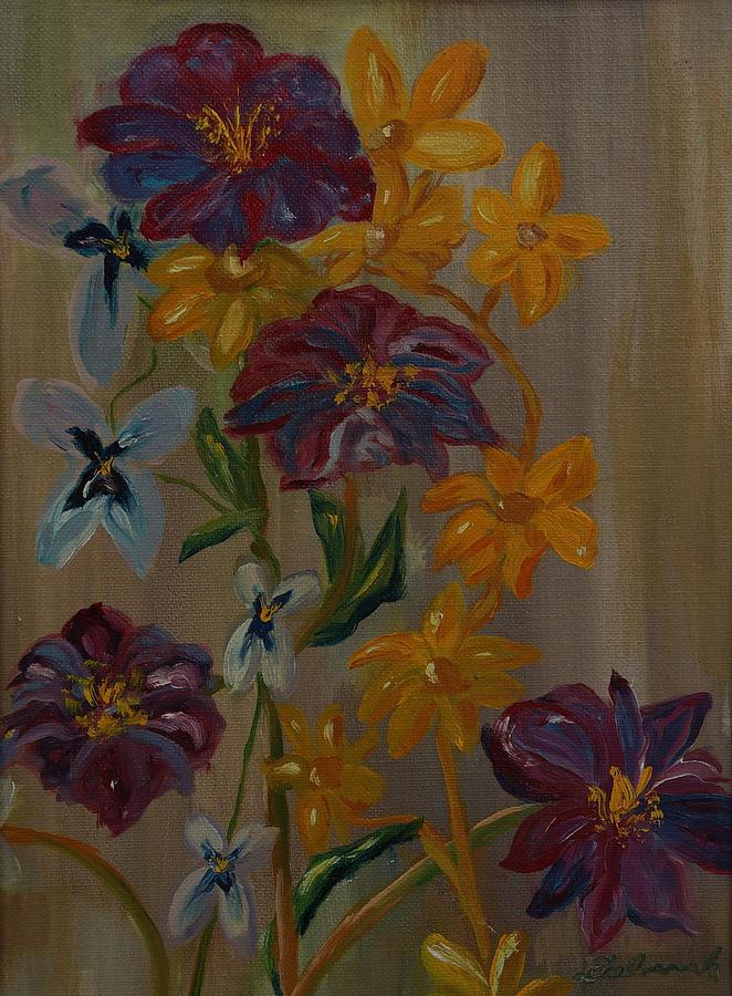 Fantasy Flowers Painting by Deborah D Russo